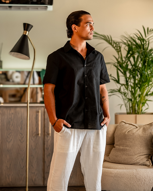 Cape Town - Linen Shirt (Shortsleeve) - Old Money
