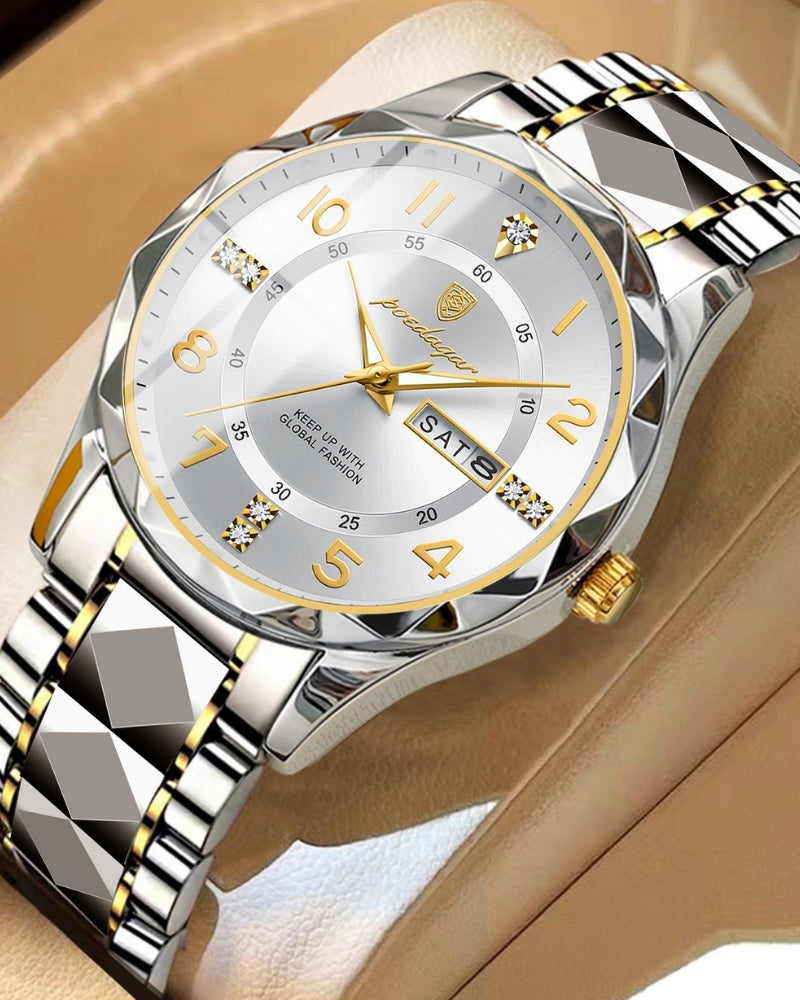 Classic Two-Tone Steel Watch - Old Money