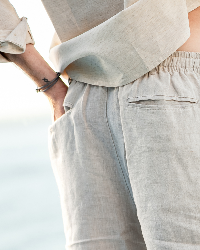Casablanca - Premium Linen Shorts - Old Money