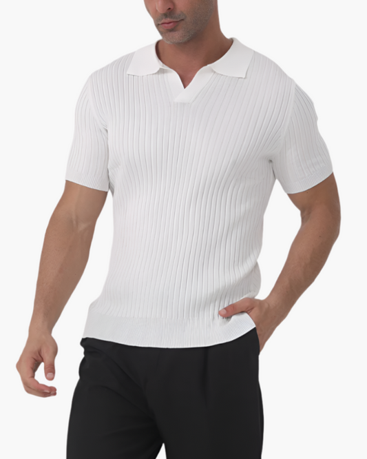 Florence - Ribbed Cotton Polo - Old Money